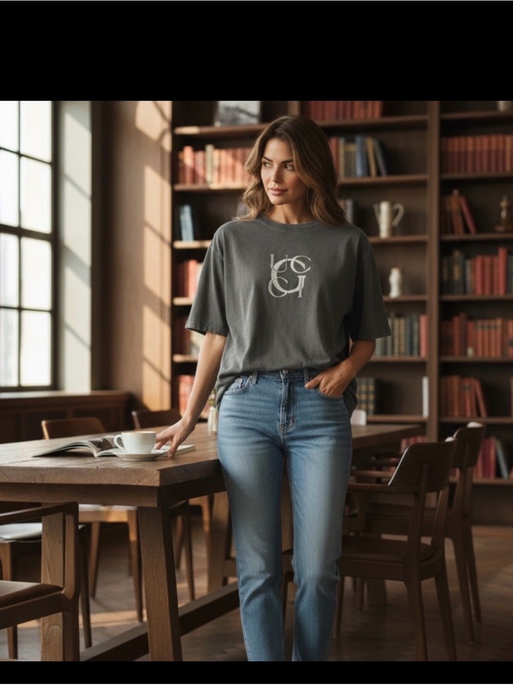 EUC Gucci gray shirt with logo unisex